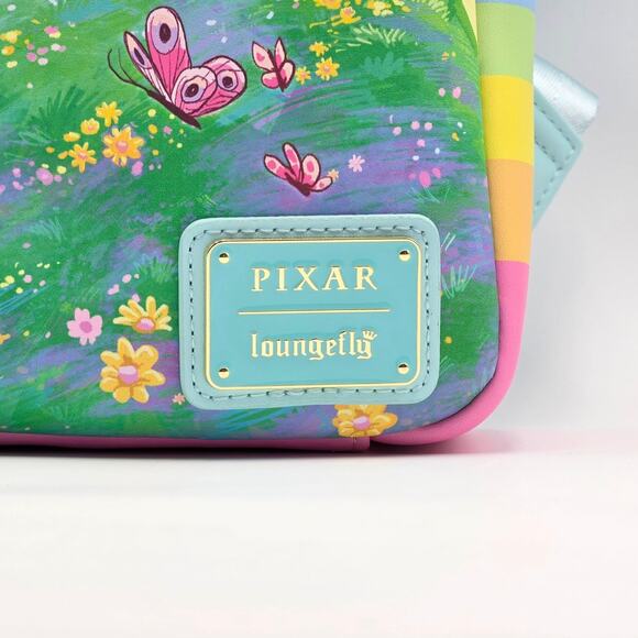 Loungefly Disney Pixar Up Carl & Ellie Rainbow Mini Backpack Bag & Wallet Set - Picture 11 of 11